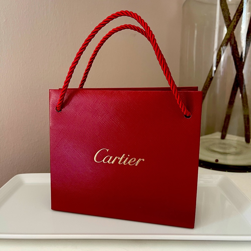 Cartier Classic Red and Gold Small Shopping Bag